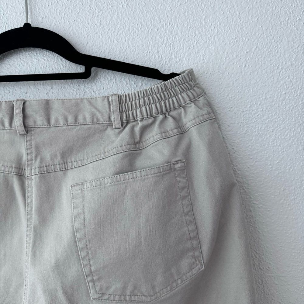 Hearts of Palm Tan Cream Capris Elastic Waist Cotton Pants SZ 14P - Picture 9 of 15